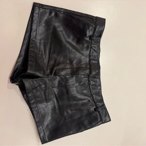 Lioness Black Leather Women's Shorts
